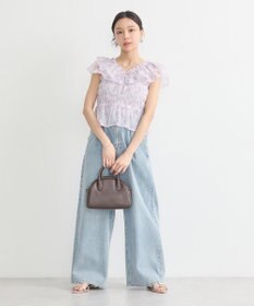 earth music&ecology ダブルフリルノースリブラウス