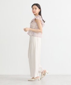 earth music&ecology ダブルフリルノースリブラウス