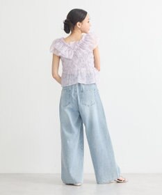 earth music&ecology ダブルフリルノースリブラウス