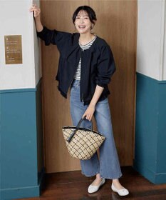 Tiaclasse 【安田美沙子さん/小倉優子さん着用】【洗える】ストレッチワイドデニム