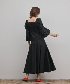 GRACE CONTINENTAL ラメドットタフタジャガードトップ