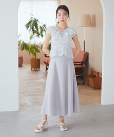 earth music&ecology ダブルフリルノースリブラウス