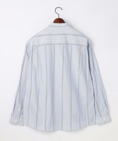JOSEPH ABBOUD 【シルクブレンド】シルクコットンストライプバンドカラー シャツ