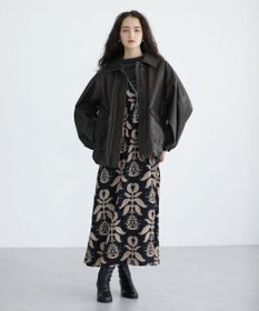 Green Parks ■ＥＳＣＡＲ　フェイクレザーバルーンブルゾン