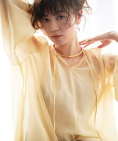 UNFILO シアーギャザーブラウス