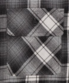 WEGO 【25年秋冬新作/ユニセックス着用ITEM/MLサイズ展開】オンブレチェックフードネルシャツ（LS）