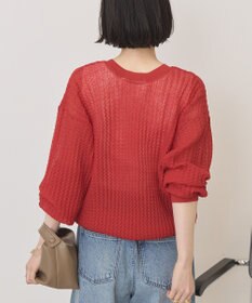 AMERICAN HOLIC 【前後2WAY】透かし編みニットカーディガン