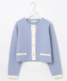 ANY SIS バイカラーラメニット カーディガン