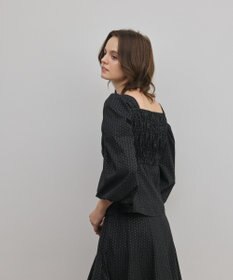 GRACE CONTINENTAL ラメドットタフタジャガードトップ