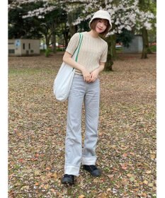 Green Parks ケーブル半袖ニット