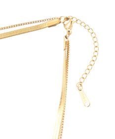 YECCA VECCA 2連スネークチェーンステンレスネックレス