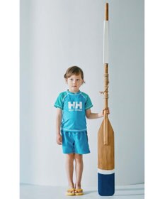 HELLY HANSEN 【キッズ・UVカット・耐海水・耐塩素・記名ラベル付】ショートスリーブ HHクルーラッシュガード