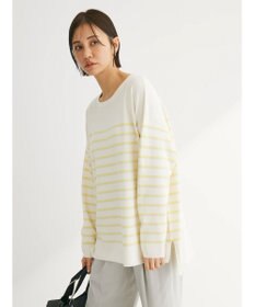 Green Parks ラメ入りボーダーニットプルオーバー