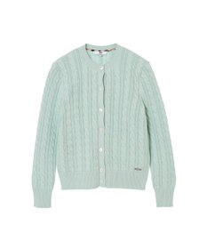 DAKS ミックスケーブルニットカーディガン