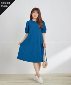 Tiaclasse 【新色追加・洗える】ギャザーランタンスリーブワンピース