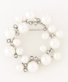 ANY SIS サークルパール調 ブローチ