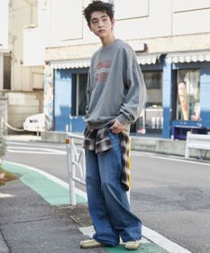 WEGO 【ユニセックス着用ITEM】ピグメントグラフィックプルオーバー