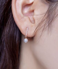 Tiaclasse 【金属アレルギー対応・養殖パール】ストーンバー＆パールピアス