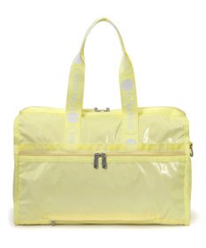 LeSportsac DELUXE MED WEEKENDER MH/ロゴジャガードライムスナイデル