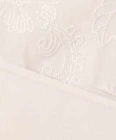 自由区 【洗える】シアーエンブロイダリークロップド丈 ブラウス