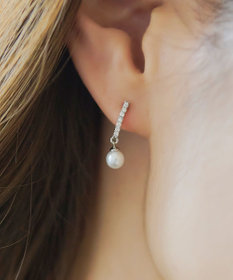 Tiaclasse 【金属アレルギー対応・養殖パール】ストーンバー＆パールピアス