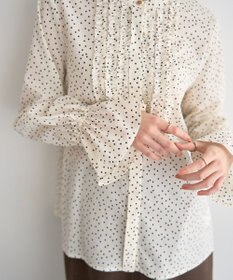 YECCA VECCA フリルデザインブラウス