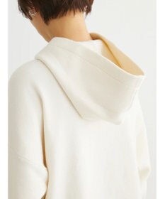 Green Parks スウェット風フード付ニットプルオーバー