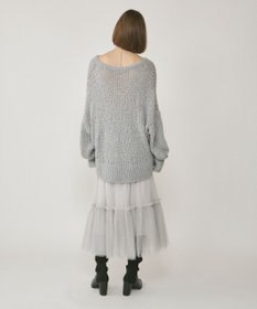 GRACE CONTINENTAL スパンコール畦ニットトップ