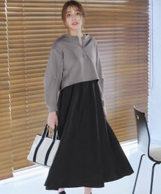 Tiaclasse 【2点セット・洗える】 ハーフジッププルオーバー＆ワンピース