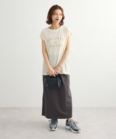 Green Parks ベロアロゴフレンチスリーブチュニック