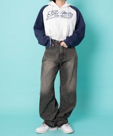 WEGO カレッジロゴラグランジップパーカー