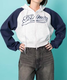 WEGO カレッジロゴラグランジップパーカー