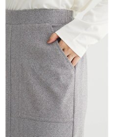 Green Parks 柄圧縮ポンチＩラインスカート