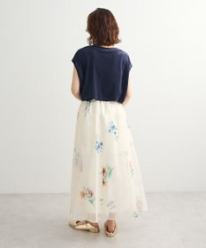 Green Parks ベロアロゴフレンチスリーブチュニック