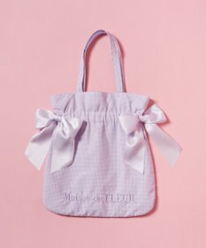 Maison de FLEUR ギンガムチェックダブルリボントートバッグ