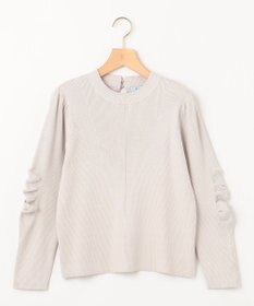 組曲 L Elena フリルスリーブ ニットプルオーバー
