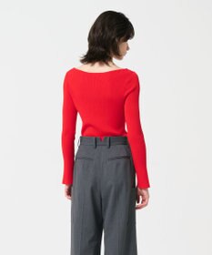 GRACE CONTINENTAL リブVネックニットトップ