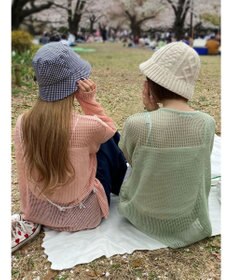 Green Parks ＳＥＴ２点　透かしカーデ＋キャミソール