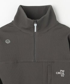 PW CIRCULUS 今が旬トップス！【ドライな肌触り / UV遮蔽率98.9% UVカット / ストレッチ】【WOMEN】ワッフルハーフジップ  ゴルフウェア レディース