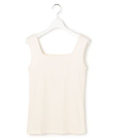 ICB 【WEB限定カラーあり】 ブロードステッチリブ タンクトップ オフホワイトラメ