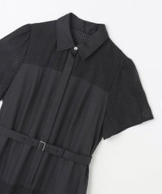 GRACE CONTINENTAL メッシュコンビシャツワンピース