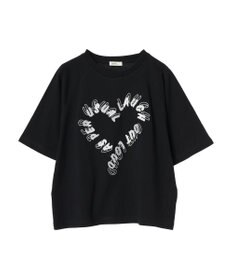 earth music&ecology ラメ刺繍ハートロゴＴ