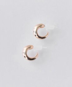 Phoebe 【金属アレルギー対応】ぷっくりフープセラミックピアス　シャンパンゴールド