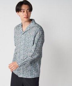 OP／FILA 【Ocean Pacific】プリント長袖オープンネックシャツ