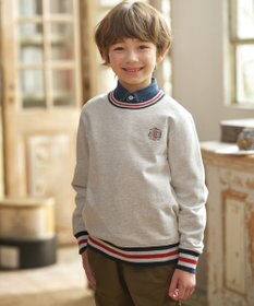 J.PRESS KIDS 【140-170cm】トリコリブコンビボーダー ミニ裏毛 トレーナー