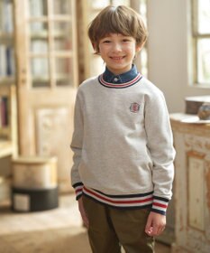J.PRESS KIDS 【140-170cm】トリコリブコンビボーダー ミニ裏毛 トレーナー