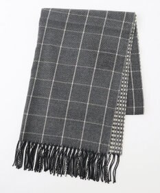 JOSEPH ABBOUD 【フランス製・リバーシブル】ウィンドウペン ストール