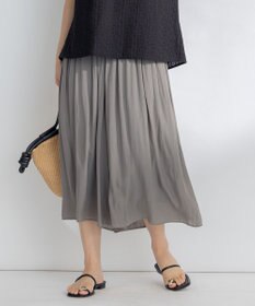 組曲 S 【ウエストゴム・WEB限定】シアープリーツライクシフォン パンツ