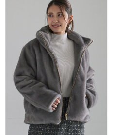 Te chichi 【宮本茉由着用】グラデーションファースタンドジャケット