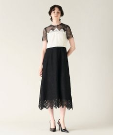 GRACE CONTINENTAL レース切替フレアドレス